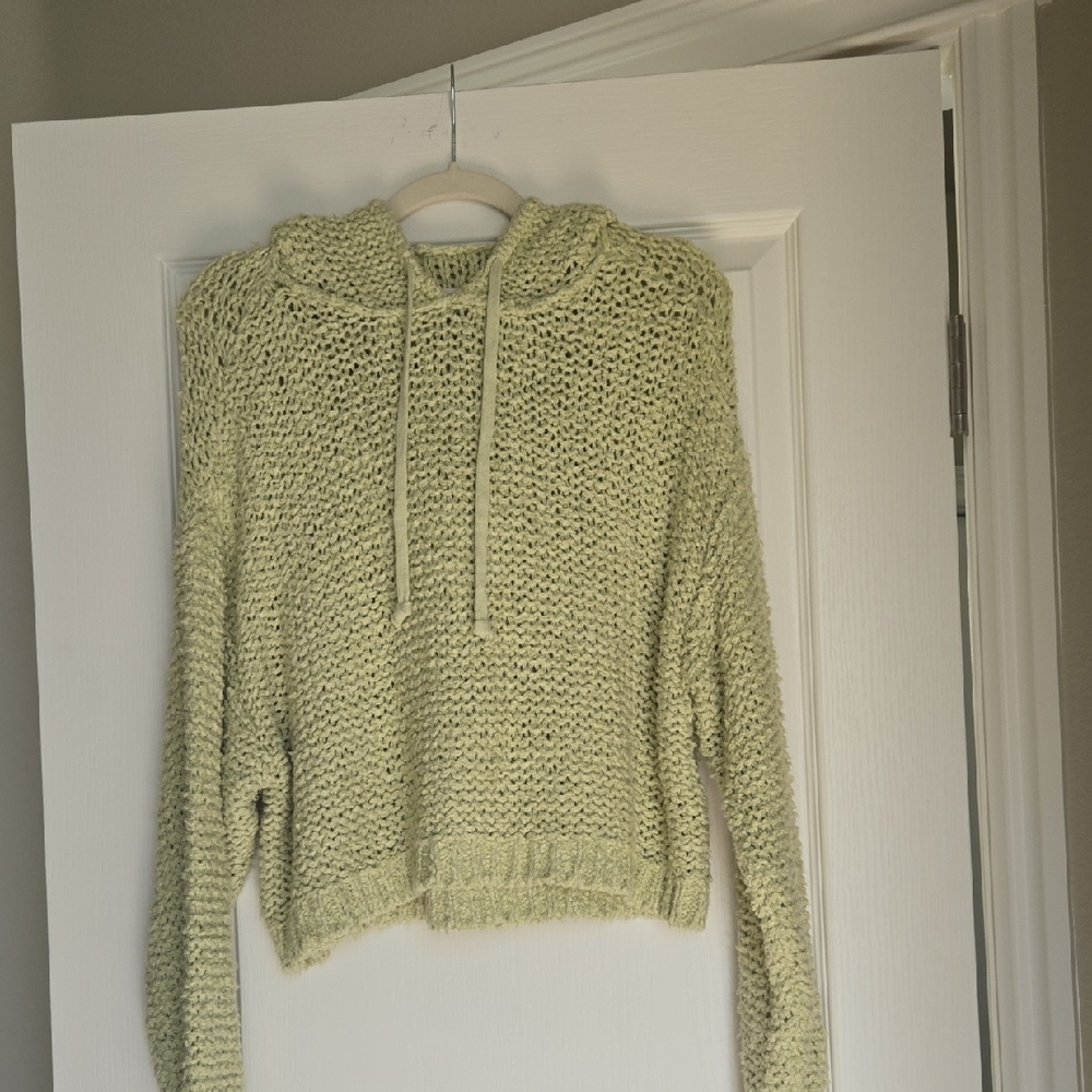 Pilcro Knit Hoodie in Light Green NWOT